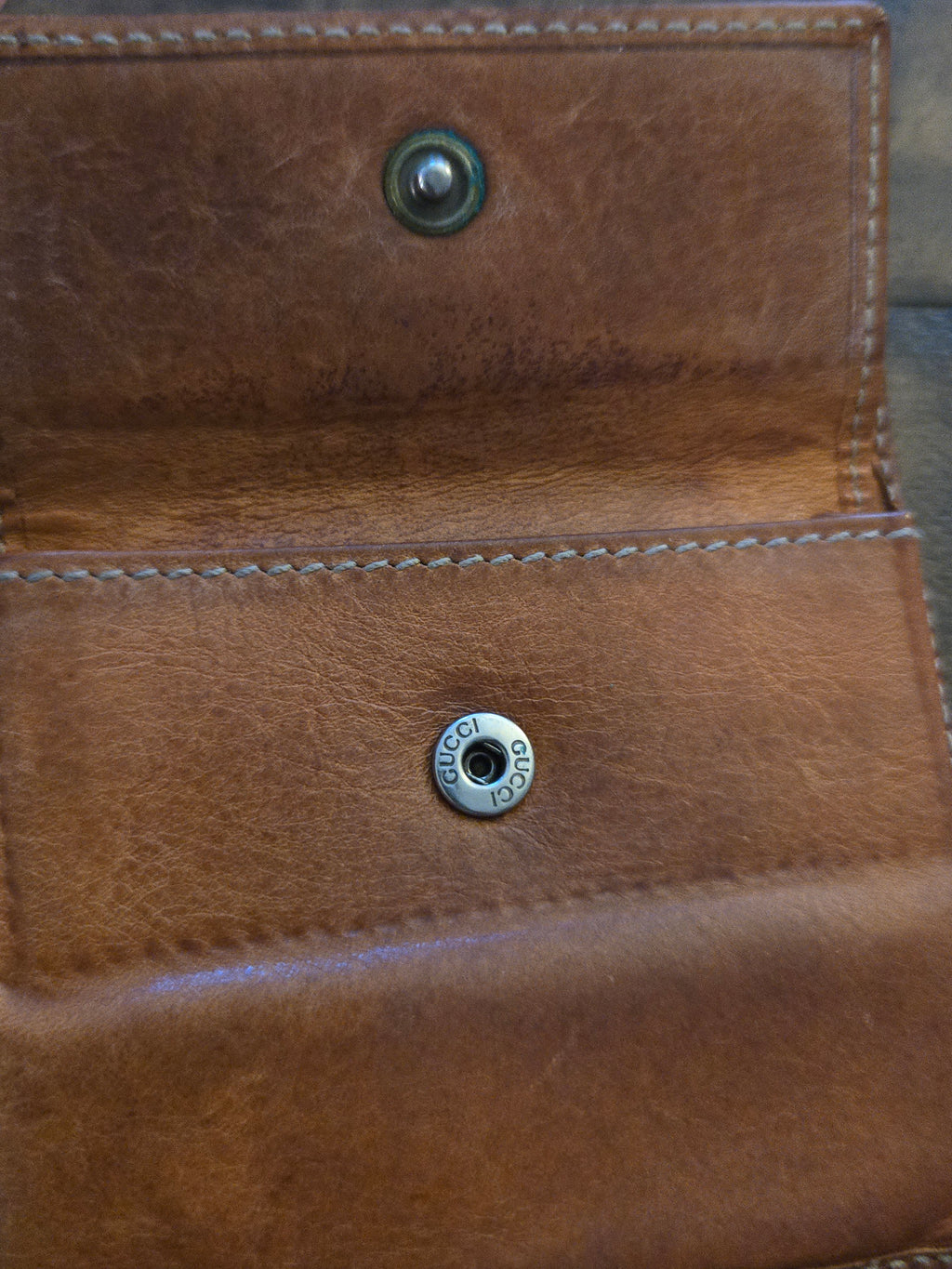 Gucci Wallet Mermaid Tattoo Super Rare Tan Leather Bifold Mens Vintage 2009