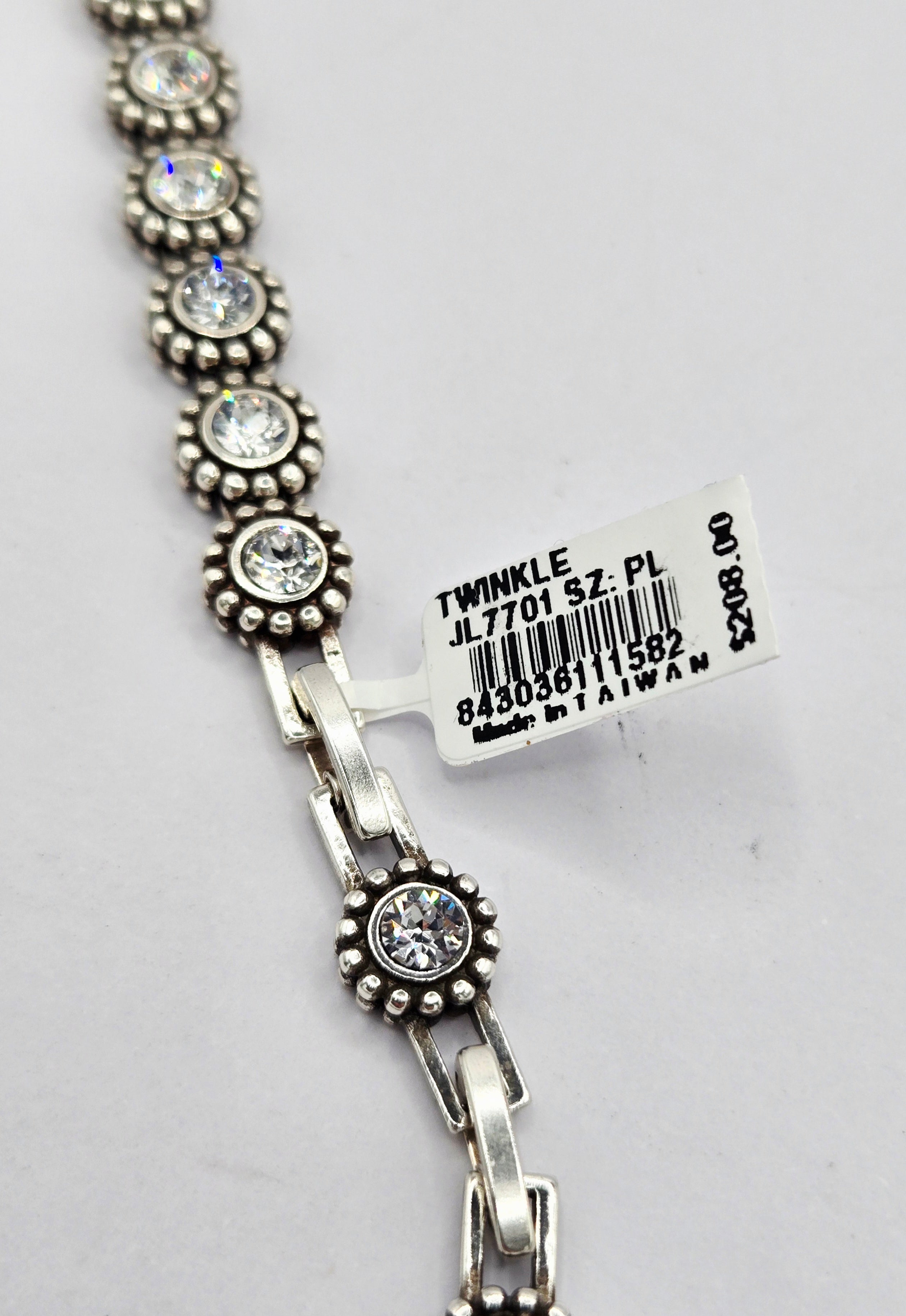Brighton Twinkle Link Silver Crystal Collar Necklace