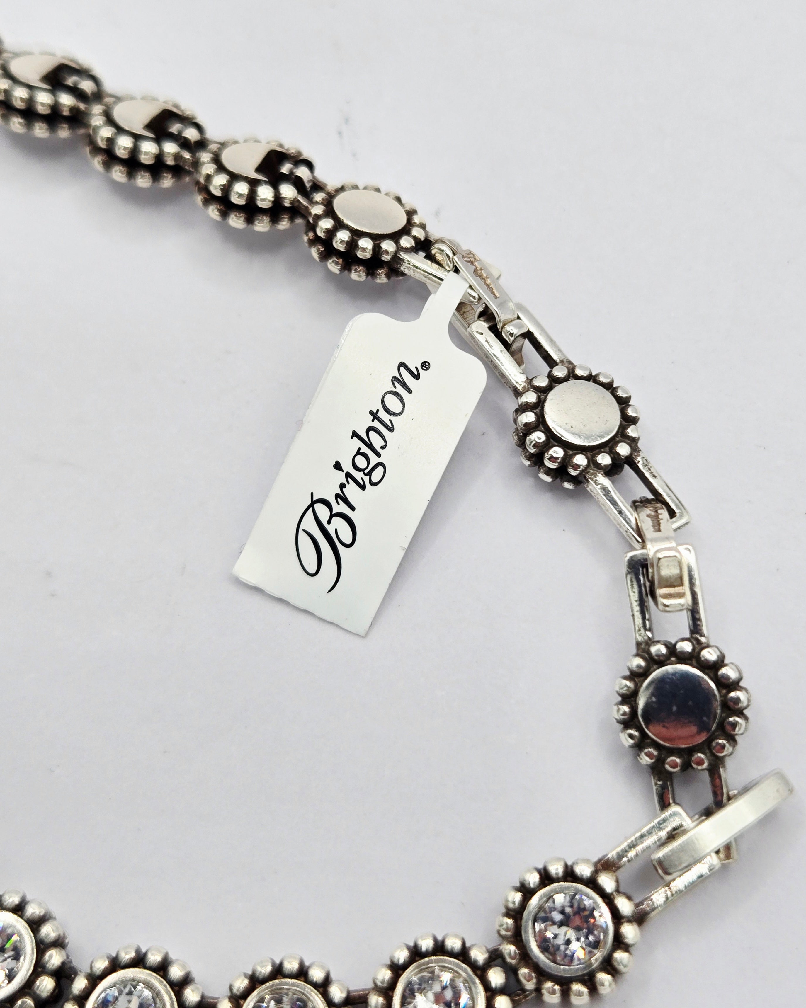 Brighton Twinkle Link Silver Crystal Collar Necklace