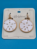 Brighton Del Mar Hoop Earrings Sand Dollar