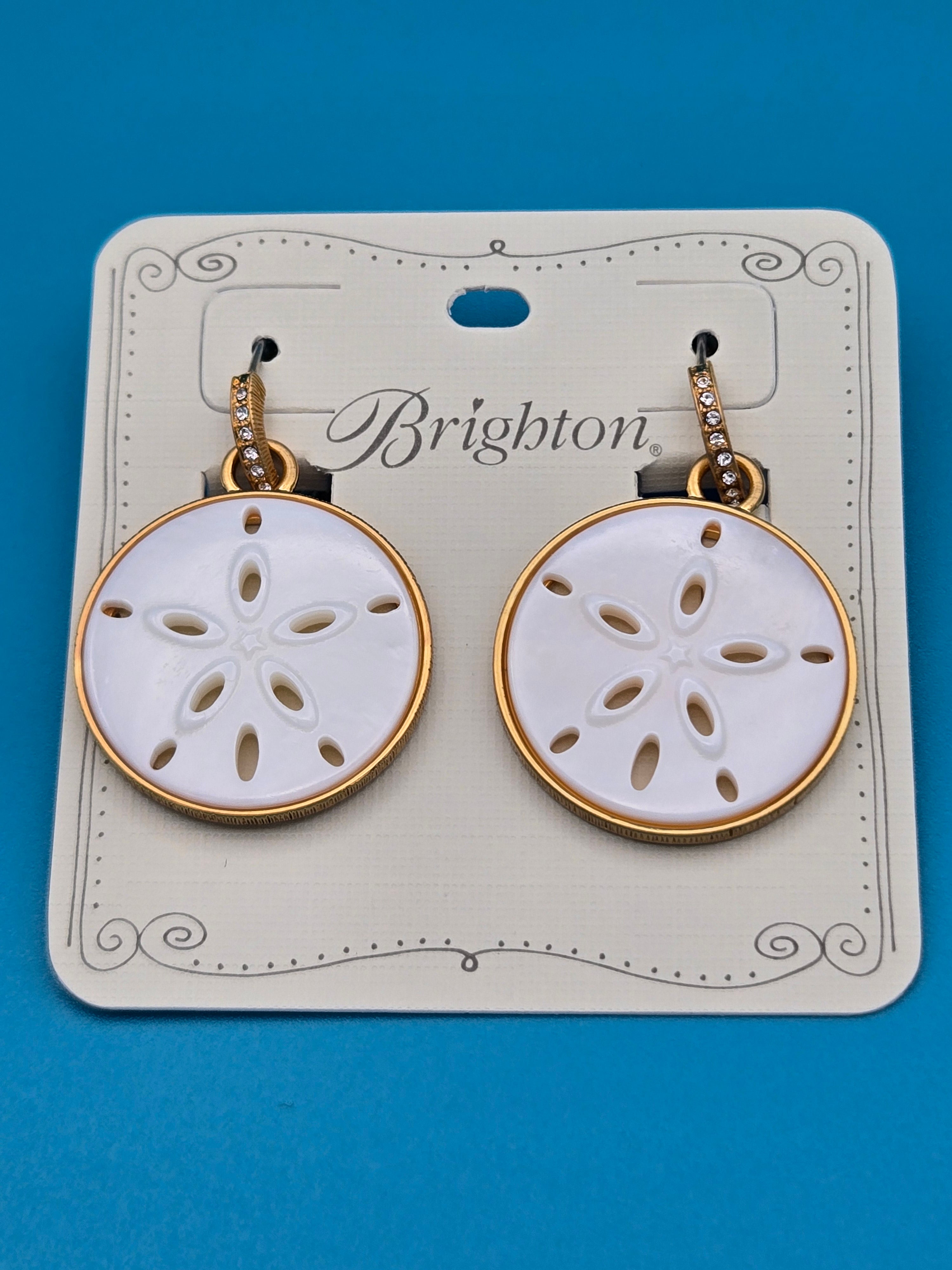 Brighton Del Mar Hoop Earrings Sand Dollar