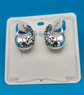 Brighton Flora Shine Hoop Earrings Post Crystals