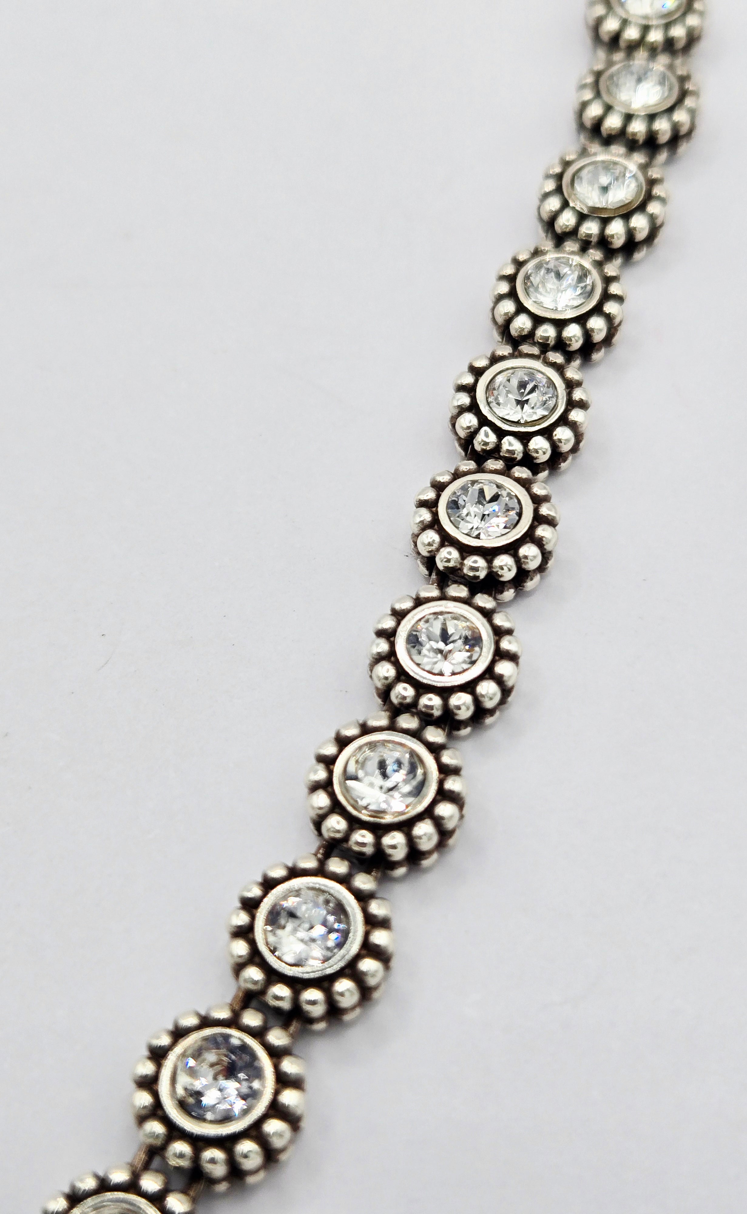 Brighton Twinkle Link Silver Crystal Collar Necklace