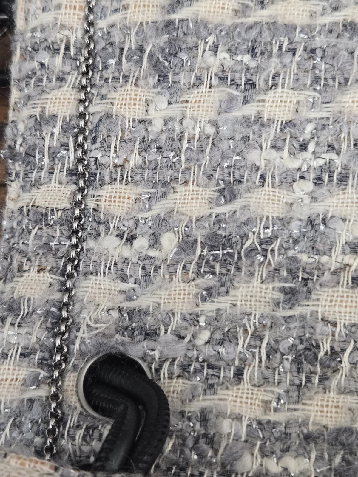 Chanel Tweed Large Flap Messenger Shoulder Bag