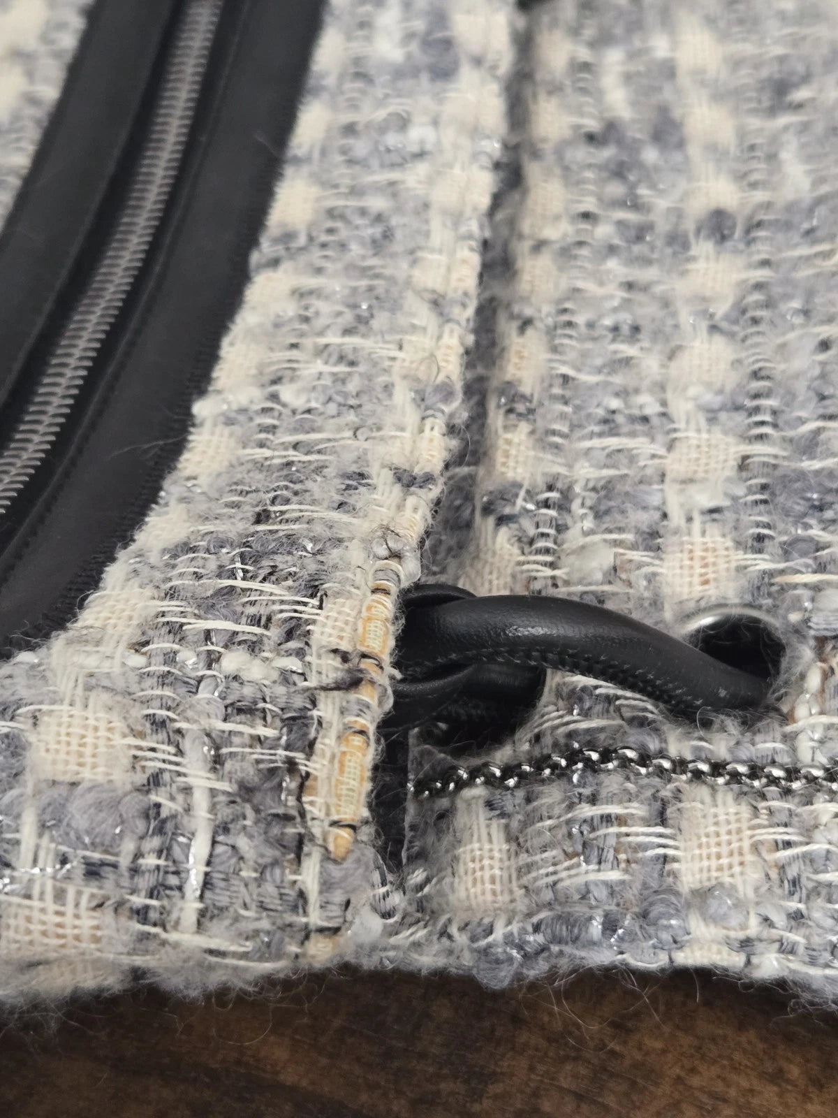 Chanel Tweed Large Flap Messenger Shoulder Bag