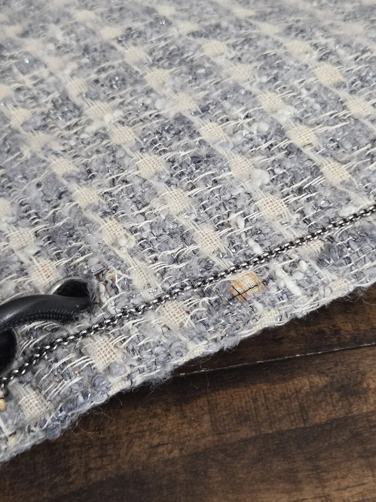 Chanel Tweed Large Flap Messenger Shoulder Bag