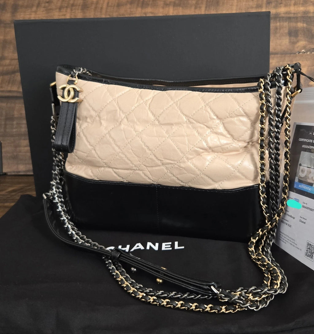 CHANEL Aged Calfskin Quilted Medium Gabrielle Hobo Bag