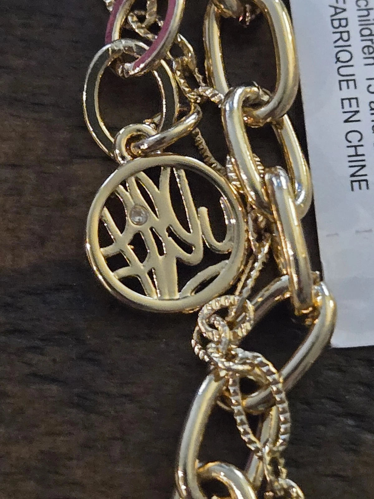 Lilly Pulitzer Necklace New Exotic Tassel Double Strand Pink Pouch