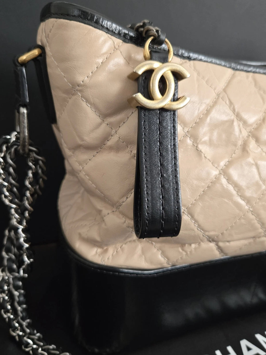 CHANEL Aged Calfskin Quilted Medium Gabrielle Hobo Bag