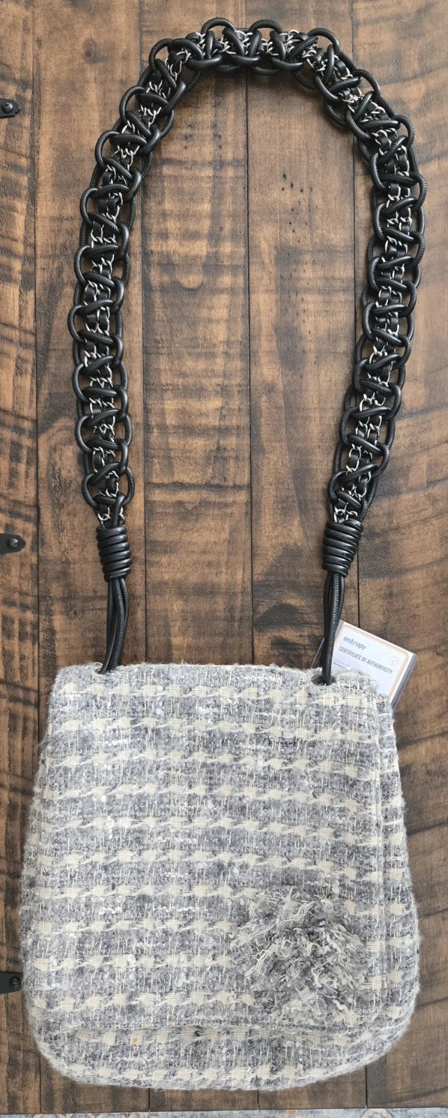 Chanel Tweed Large Flap Messenger Shoulder Bag