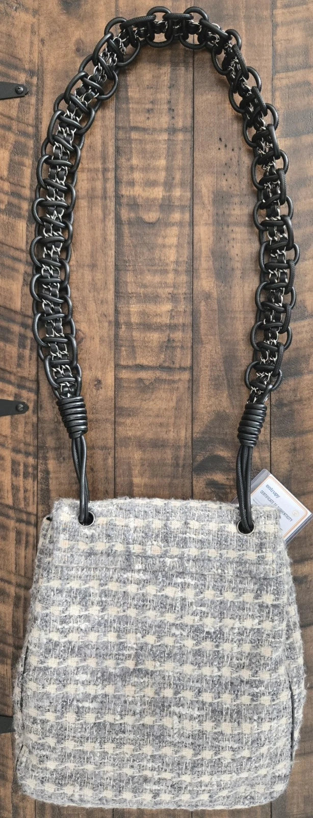 Chanel Tweed Large Flap Messenger Shoulder Bag