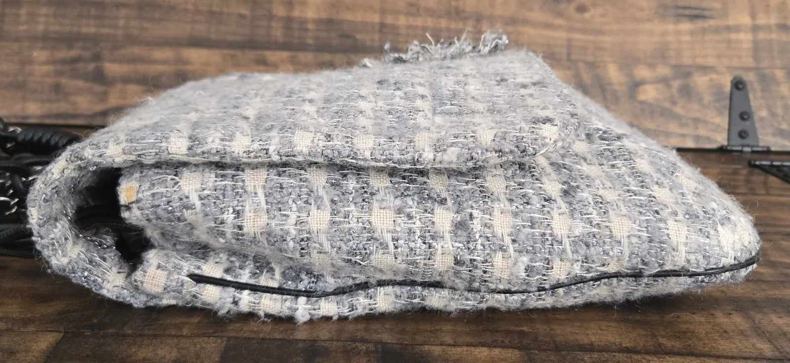 Chanel Tweed Large Flap Messenger Shoulder Bag